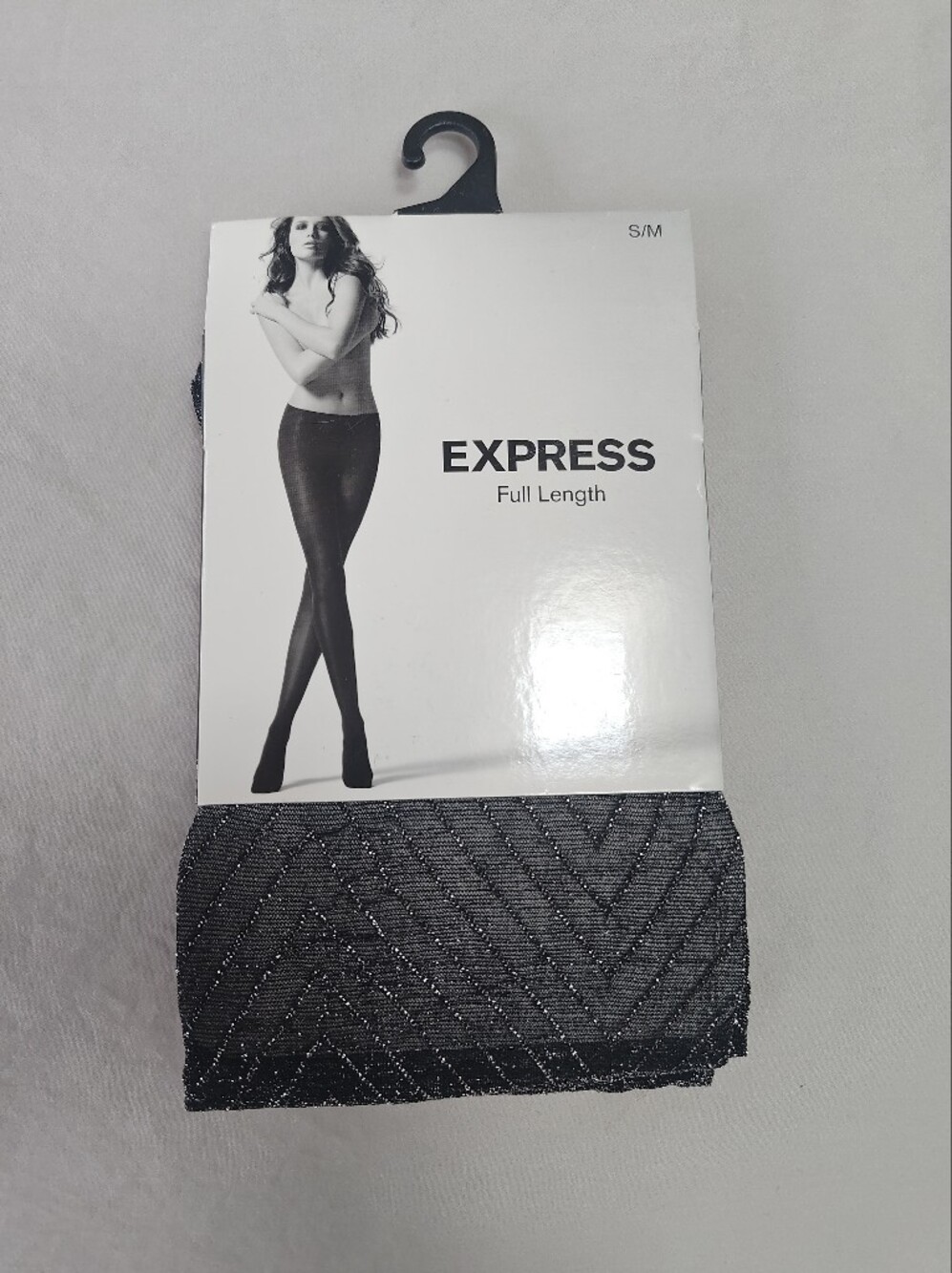 EXPRESS Full Length Shimmery Black Tights